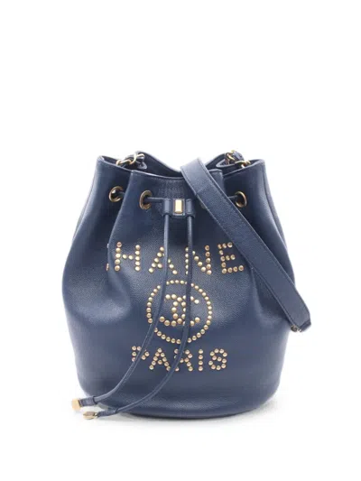 Chanel 2019 Deauville Shoulder Bag In Blue