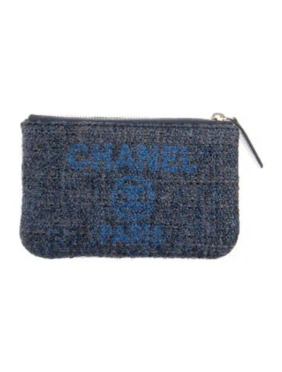 Pre-owned Chanel 2019 Deauville Wallet Wallet In Blue