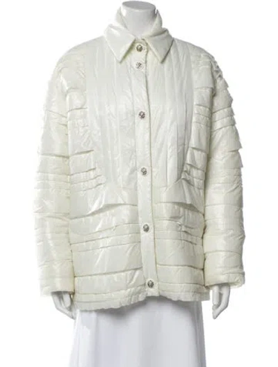 Pre-owned Chanel 2019 Denim Jacket In White