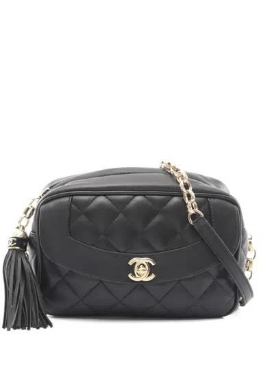 Pre-owned Chanel 2019 Diana Flap Matelasse Shoulder Bag In Black