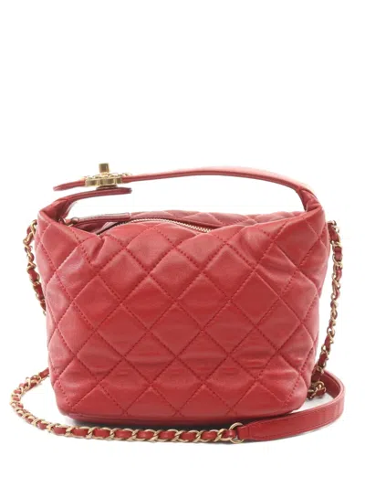 Pre-owned Chanel 2019 Dizeneuf Shoulder Bag In Red