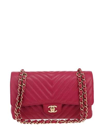 Pre-owned Chanel 2019 Double Flap Shoulder Bag In Pink