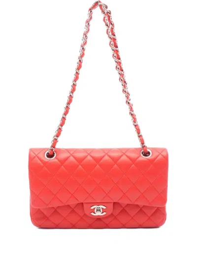 Pre-owned Chanel 2019 Double Flap Shoulder Bag In Red