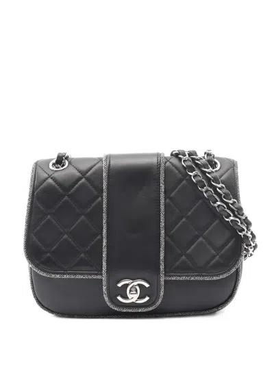 Pre-owned Chanel 2019 Elementary Chic Shoulder Bag In Black