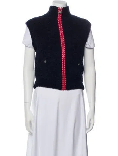 Pre-owned Chanel 2019 Fleece Vest In Blue