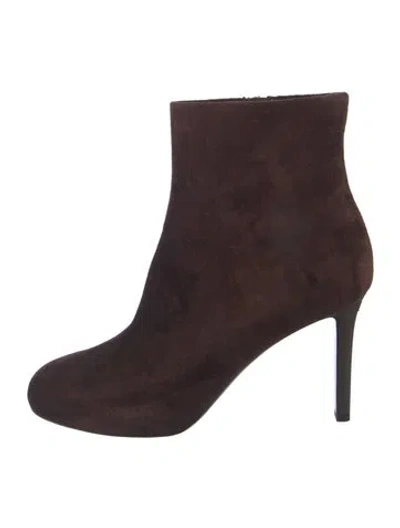 Pre-owned Chanel 2019 Interlocking Cc Logo Boots In Brown