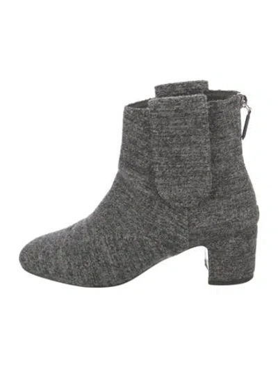 Pre-owned Chanel 2019 Interlocking Cc Logo Boots In Grey