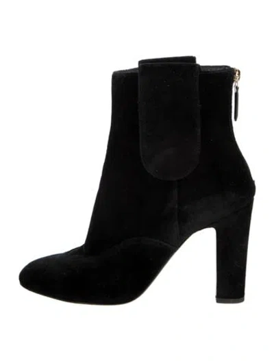 Pre-owned Chanel 2019 Interlocking Cc Logo Chelsea Boots In Black