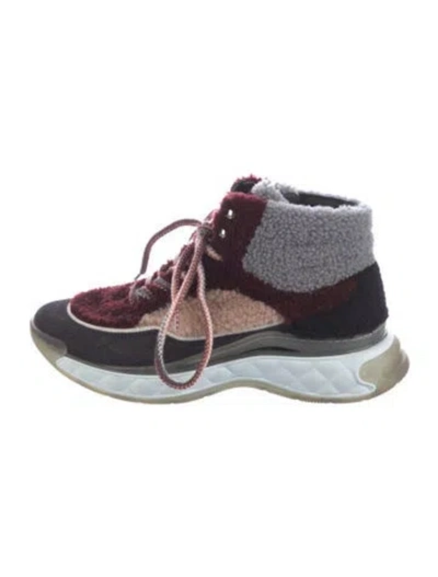 Pre-owned Chanel 2019 Interlocking Cc Logo Chunky Sneakers In Black