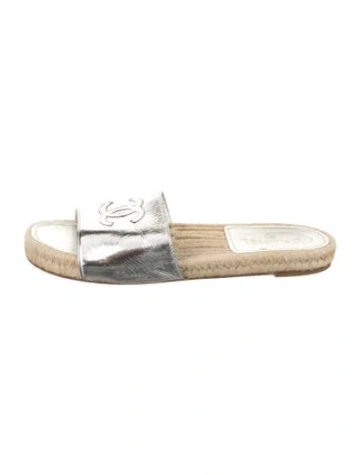 Pre-owned Chanel 2019 Interlocking Cc Logo Espadrilles
