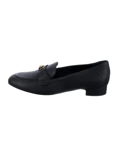 Pre-owned Chanel 2019 Interlocking Cc Logo Loafers In Black