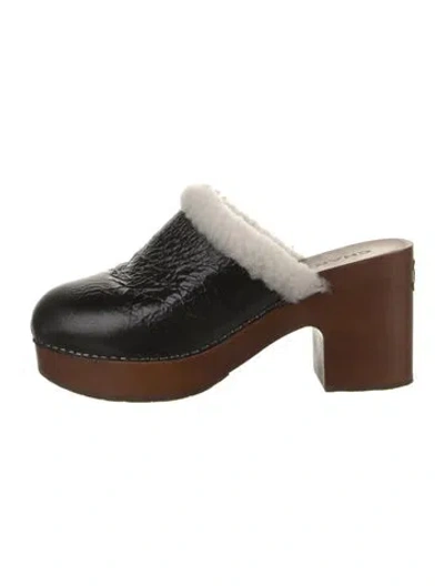 Pre-owned Chanel 2019 Interlocking Cc Logo Mules In Black