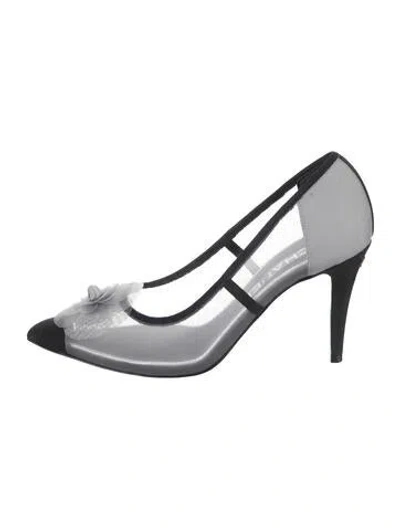 Pre-owned Chanel 2019 Interlocking Cc Logo Pumps In Grey