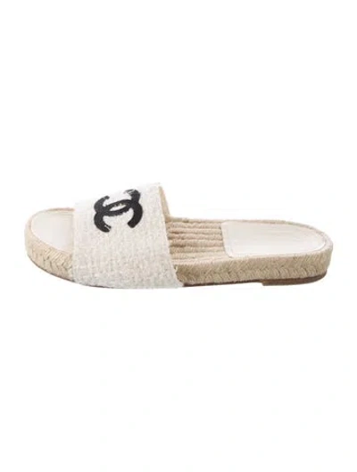 Pre-owned Chanel 2019 Interlocking Cc Logo Slides In Multi