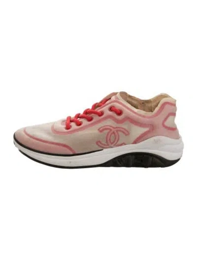 Pre-owned Chanel 2019 Interlocking Cc Logo Sneakers In Neutral