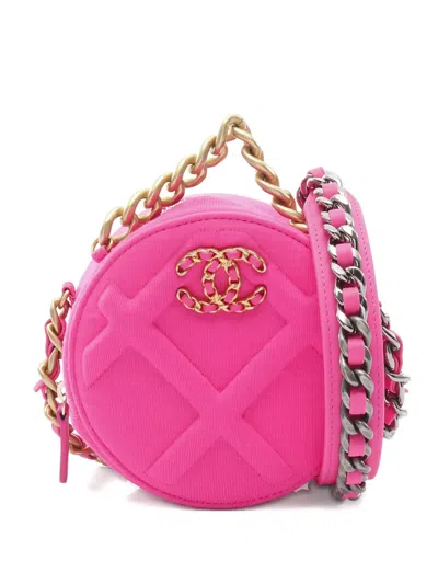 Pre-owned Chanel 2019 Interlocking-cc Tote Bag In Pink