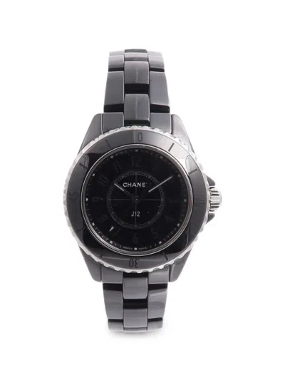 Pre-owned Chanel 2019 J12 Phantom 33mm Watch In Black