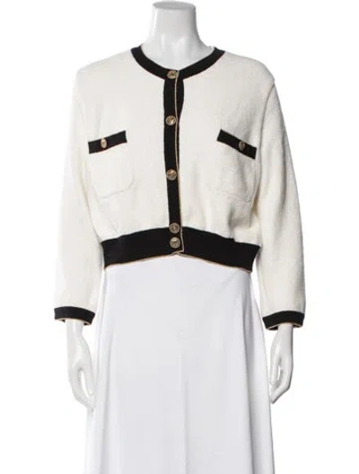 Pre-owned Chanel 2019 Jacket In Black/metallic/white