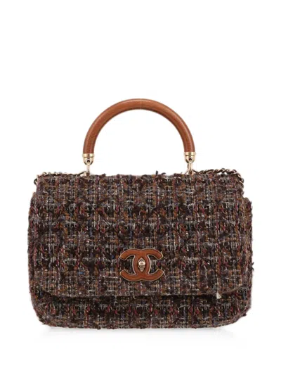 Pre-owned Chanel 2019 Knock On Wood Shoulder Bag In Brown