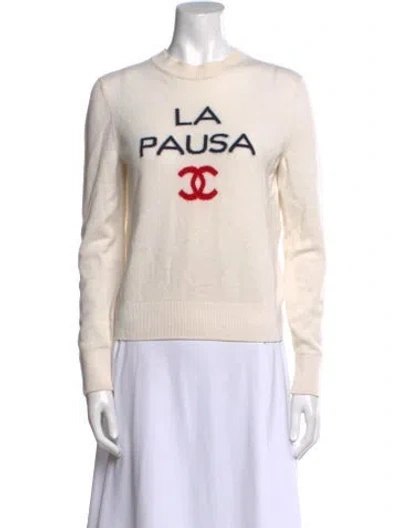 Pre-owned Chanel 2019 La Pausa Sweater In Neutral