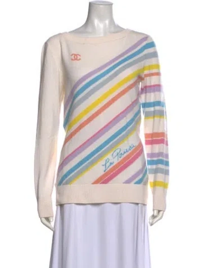 Pre-owned Chanel 2019 La Pausa Sweater In Neutral