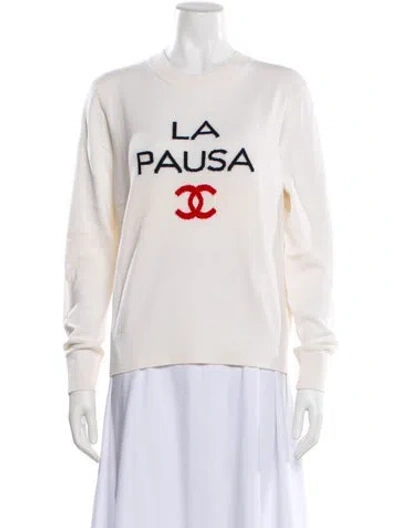 Pre-owned Chanel 2019 La Pausa Sweater In Neutral