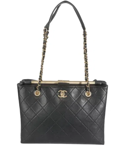 Pre-owned Chanel 2019 Large Shopping Tote Bag In Black