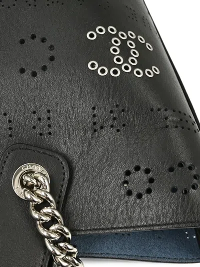 Chanel 2019 Logo-eyelet Tote Bag In Black