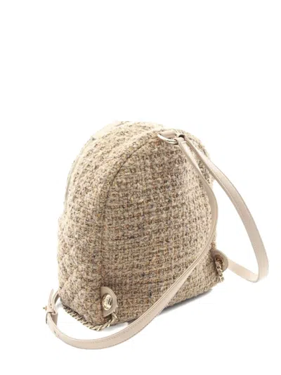 Pre-owned Chanel 2019 Matelasse Backpack In Neutral