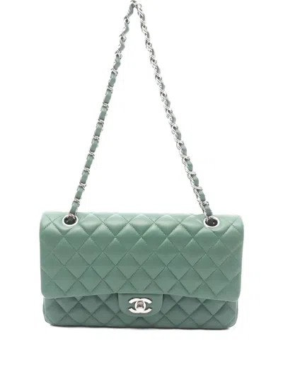 Pre-owned Chanel 2019 Matelasse Flap Chain Shoulder Bag In Green