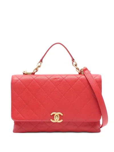Pre-owned Chanel 2019 Matelassé Handbag In Red