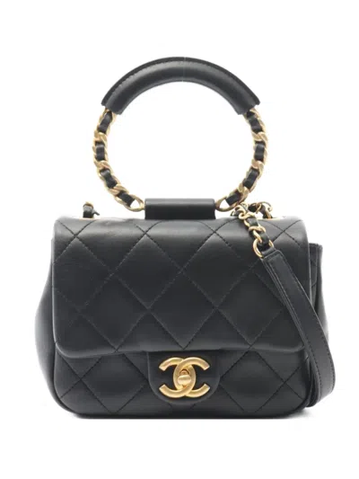 Pre-owned Chanel 2019 Matelassé Shoulder Bag In Black