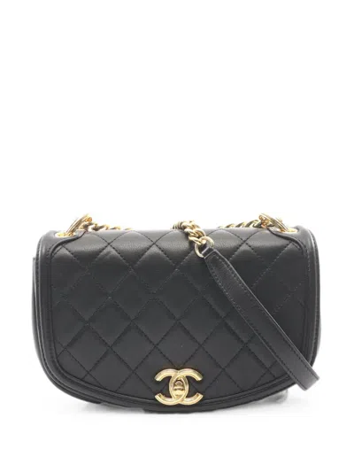 Pre-owned Chanel 2019 Matelassé Shoulder Bag In Black