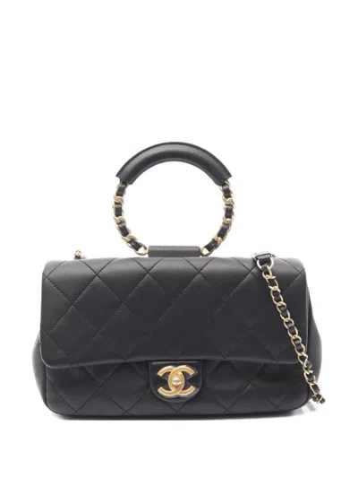 Pre-owned Chanel 2019 Matelassé Small Shoulder Bag In Black