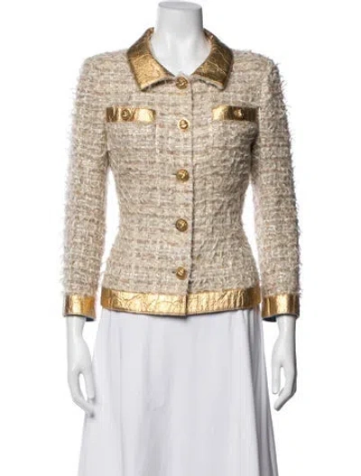 Pre-owned Chanel 2019 Metiers D'art Collection Blazer In Neutrals