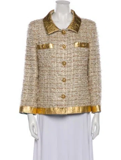 Pre-owned Chanel 2019 Metiers D'art Collection Jacket W/ Tags In Gold