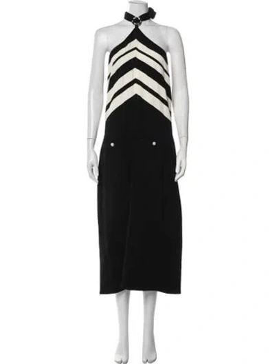 Pre-owned Chanel 2019 Midi Length Dress In Black