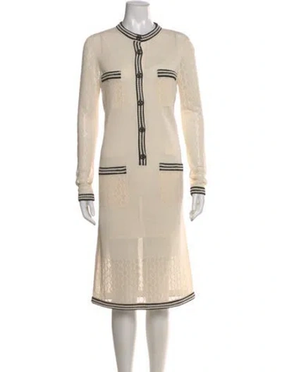 Pre-owned Chanel 2019 Midi Length Dress In Neutral