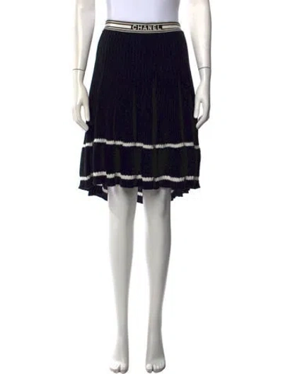 Pre-owned Chanel 2019 Midi Length Skirt In Black