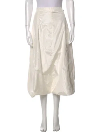 Pre-owned Chanel 2019 Midi Length Skirt In White