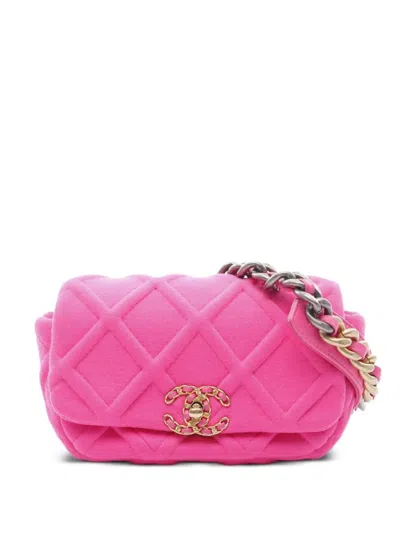 Pre-owned Chanel 2019 Mini  19 Diamond-quilted Bag