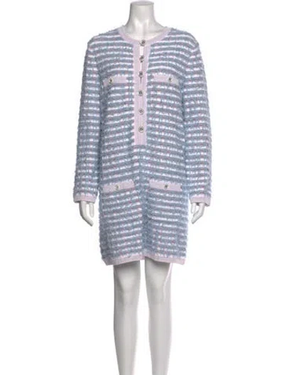 Pre-owned Chanel 2019 Mini Dress In Blue