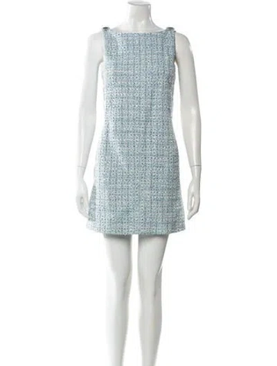 Pre-owned Chanel 2019 Mini Dress In Blue