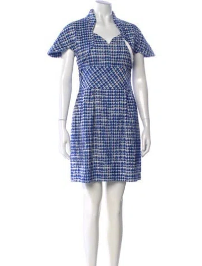 Pre-owned Chanel 2019 Mini Dress In Blue