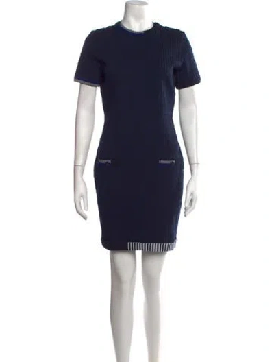 Pre-owned Chanel 2019 Mini Dress In Blue
