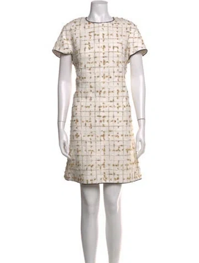 Pre-owned Chanel 2019 Mini Dress In Neutrals