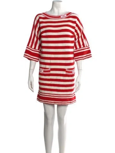 Pre-owned Chanel 2019 Mini Dress In Red