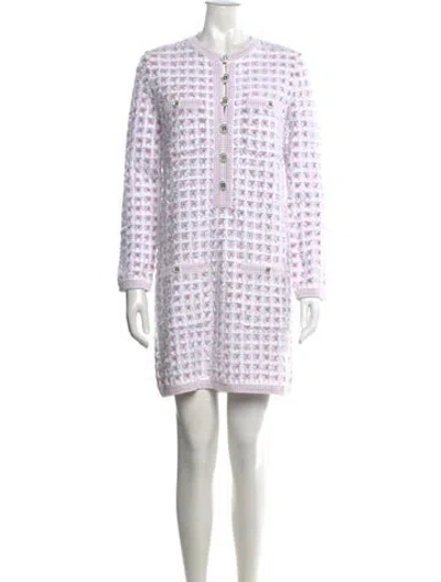 Pre-owned Chanel 2019 Mini Dress In White
