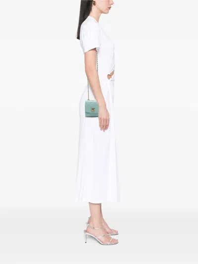 Pre-owned Chanel 2019 Mini Quilted Lambskin Trendy Cc Clutch With Chain Crossbody Bag In Blue