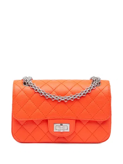 Pre-owned Chanel 2019 Mini Reissue 2.55 Quilted Goatskin Flap Crossbody Bag